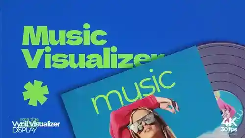 AE模板介绍：3D音频可视化黑胶唱片效果