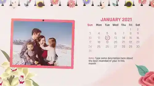 AE动态照片日历模板 | 温馨回忆珍藏者