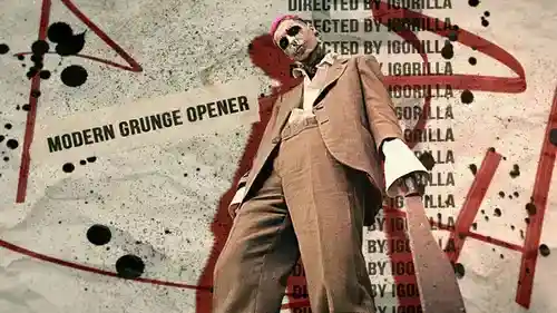 现代Grunge定格动画片头动画AE模板