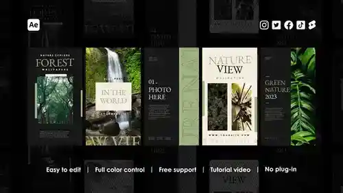 旅行分享婚礼预告专辑Instagram AE模板