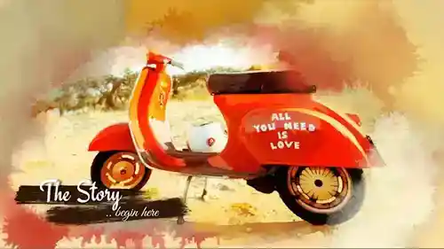 【艺术画廊】动态水墨抽象画AE模板 - 色彩与质感交融的视觉诗篇