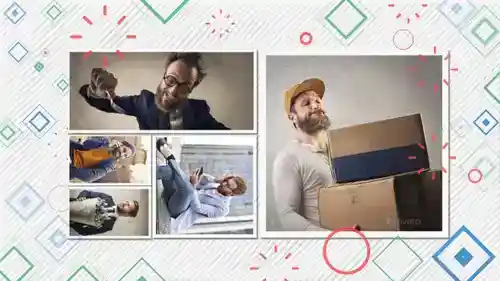 AE模板：炫彩动态快剪照片动画