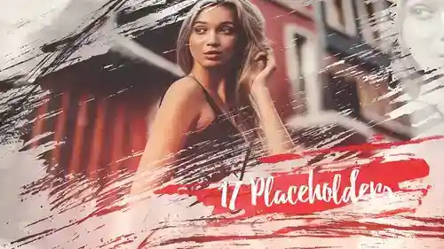 电影笔刷照片幻灯片AE模板 - 史诗级时尚艺术开场