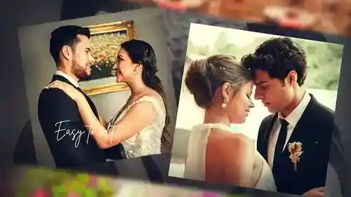 婚礼照片幻灯片AE模板