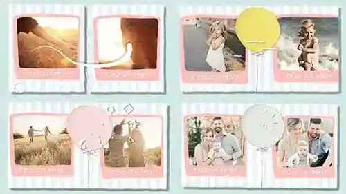 可爱婴儿主题动态相册 AE 模板