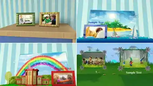 童话魔法启程：3D 立体翻页书动画儿童模板