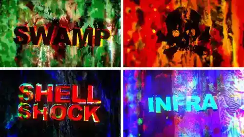 复古水彩故障特效AE模板：艺术化旧电影质感幻灯片