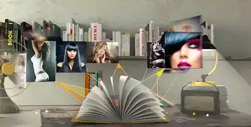 AE模板介绍：书香光影·三维翻页书册展示模板