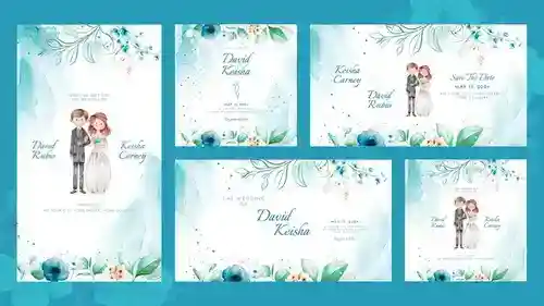 印度传统婚礼邀请函AE模版 - 高贵梵色专属设计