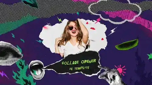 Vintage & Modern 时尚拼贴蒙太奇 - AE动画模板