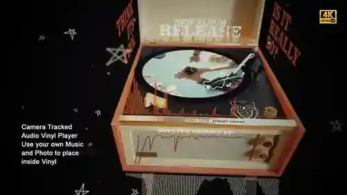 沉浸式黑胶唱片机体验 × 现代音频可视化设计AE视觉化模板