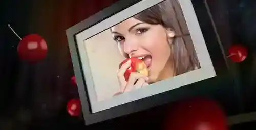 浪漫「樱桃绽放」3D动态相册模板