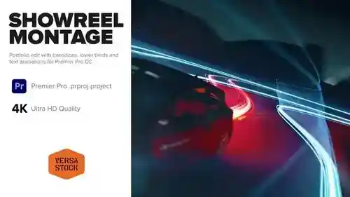 专业影视作品集展示模板介绍 (PR模板)