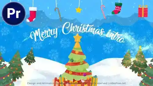 企业圣诞主题形象文案模板 | 优雅节日视觉MOGRTPR模板