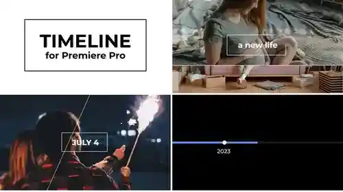 Timeline - 极简照片视频时间线PR模板