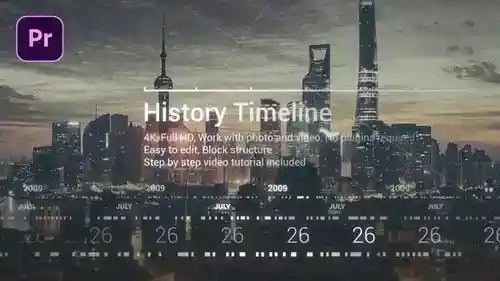优雅呈现企业历程：企业历史时间轴演示PR模板（4K）