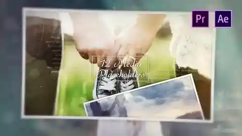 3D照片相册家庭幻灯片PR模板