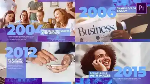 公司历史时间表MogrtPR模板