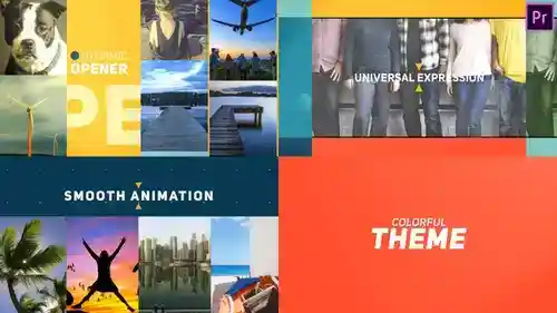 全能动态视频展示模板PR模板
