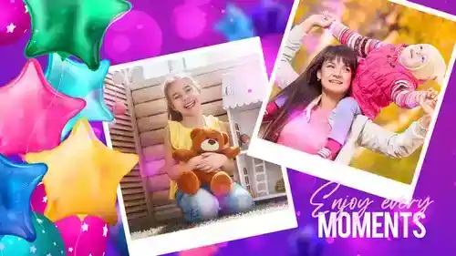 竖版生日快乐家庭聚会PR模板