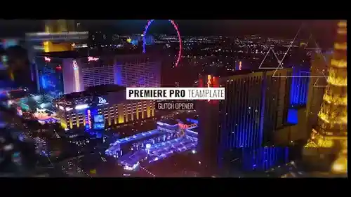 Cyber风格信号干扰片头PR模板