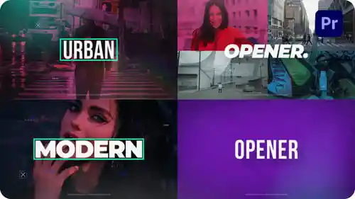 适用于Premiere Pro的动态城市片头动画PR模板