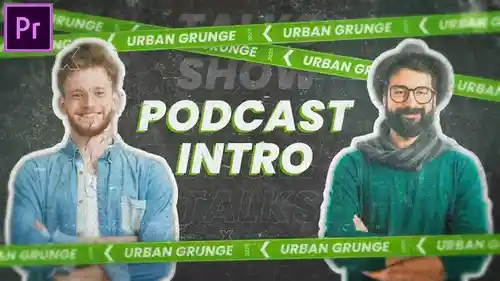 Premier Pro的Urban Grunge揭幕战MOGRTPR模板