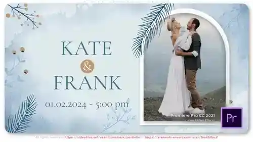 冬季婚礼幻灯片PR模板