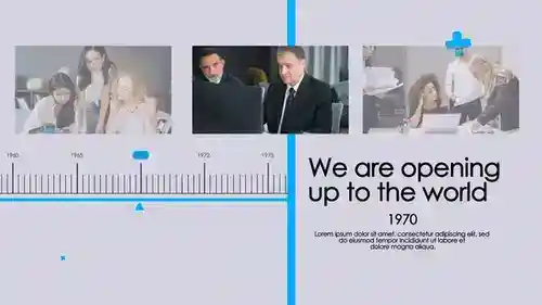 企业历史时间线动态文字时间轴PR模板