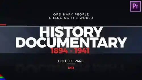 优雅历史纪录片宣传片Premiere Pro模版介绍
