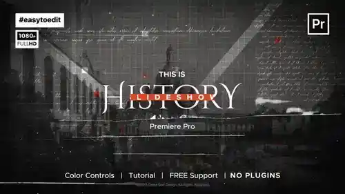 历史时间轴幻灯片PR模板