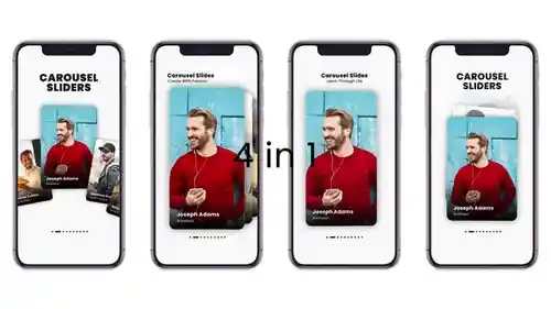 垂直旋转木马幻灯片动画包MOGRTPR模板