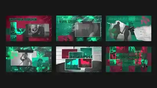 坚韧不实的霓虹灯幻灯片PR模板