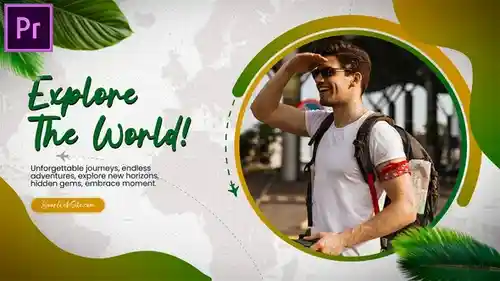 旅程光影：动态旅行幻灯片模板PR工程