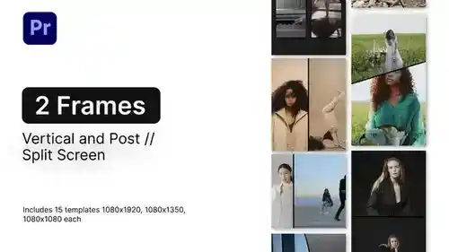 分屏垂直和后帧2适用于Premiere ProPR模板