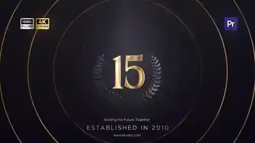 周年纪念标志揭示PR模板