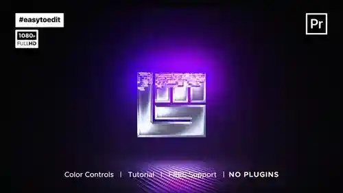 AE电影级金属标志与3D文本特效模板PR模板