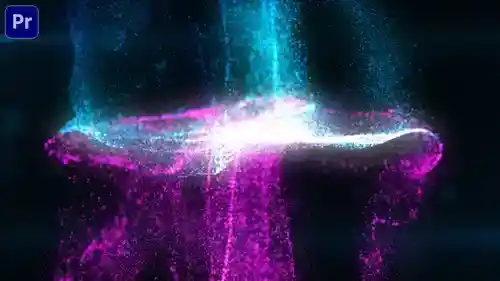 流动粒子碰撞标志动画 - Premiere Pro 粒子演绎模板