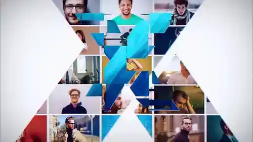 照片马赛克 Logo 揭示模板介绍