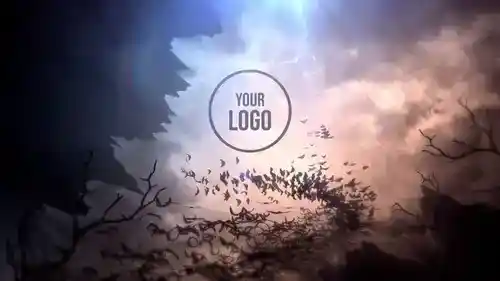 蝙蝠风暴万圣节LOGO标志显示PR模板