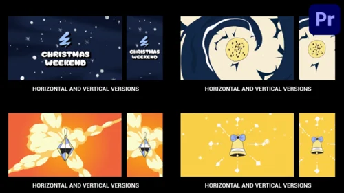 圣诞节变形LOGO标志 | Premiere Pro MOGRTPR模板