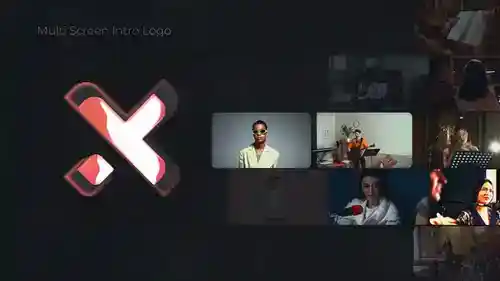 多屏品牌宣传开场动画介绍PR模板