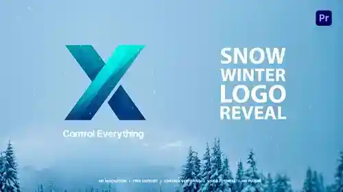 一键打造专业冰雪圣诞LOGO开场动画PR模板