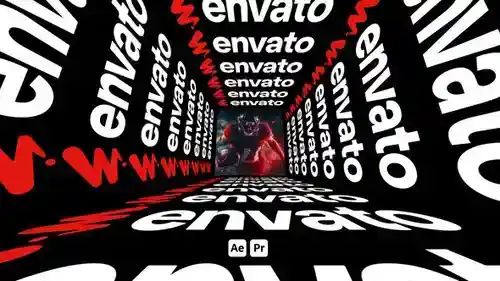 标志动画显示广场PR模板