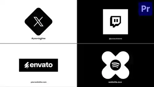 Premiere Pro的迷你LOGO标志包PR模板
