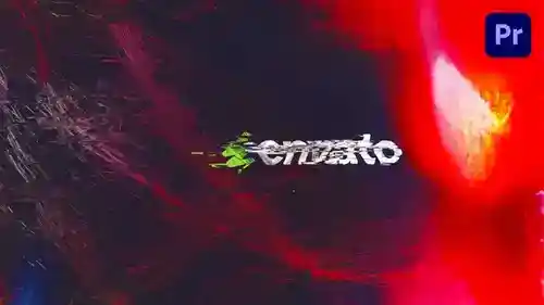 胶片燃烧（film burns）和噪音纹理复古故障LOGO标志PR模板