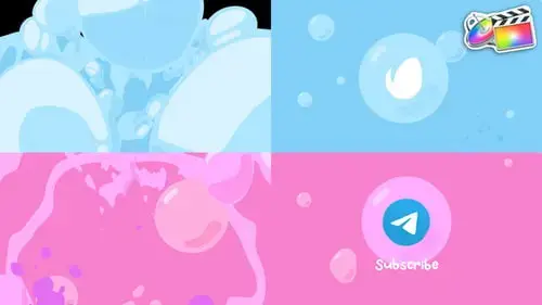 用于FCPX模板的液体和气泡标志片头素材