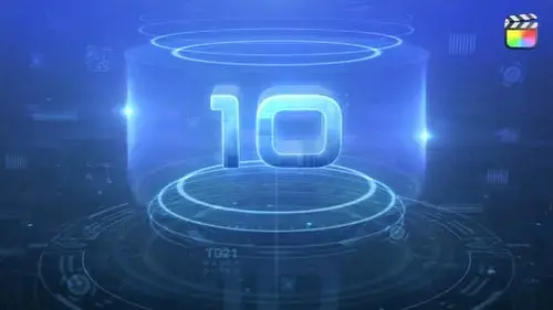 HUD倒计时科技动画LOGO标志简介-FCPX模板