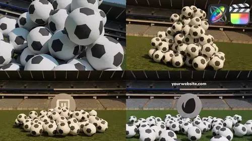 FCPX模板的一堆标志足球LOGO标志动画