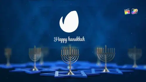 光明节LOGO标志动画模板FCPX模板